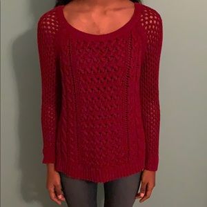 Dark red American Eagle knit sweater